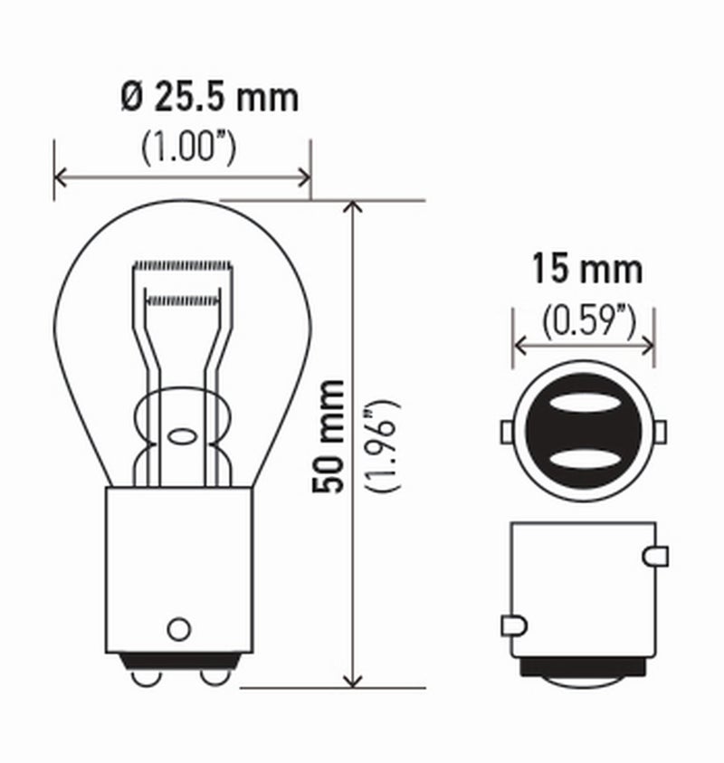Hella 7528TB Bulb 7528 12V 21/5W Bay15D S8 (2) - Image 2